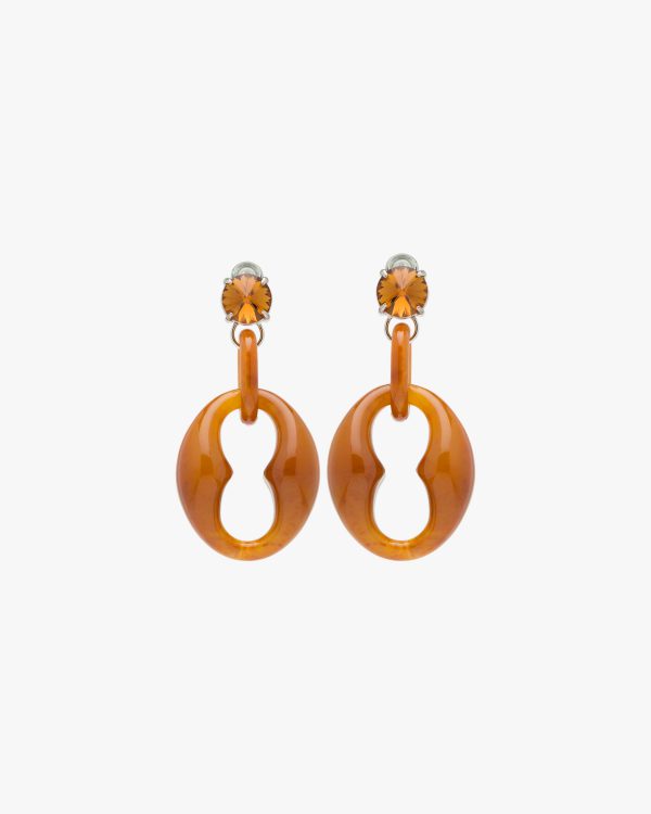 Caramel Tortoiseshell Plexiglas earrings