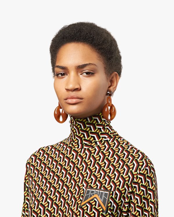 Caramel Tortoiseshell Plexiglas earrings - Image 2