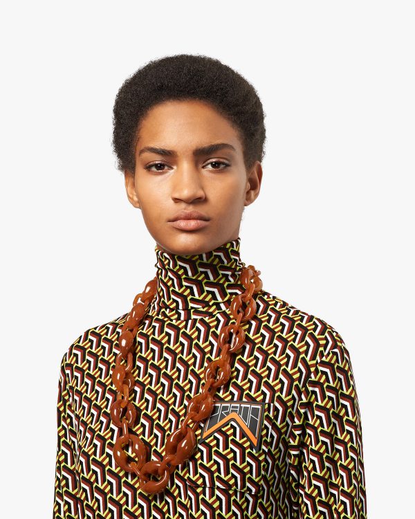 Caramel Tortoiseshell Plexiglass necklace - Image 2