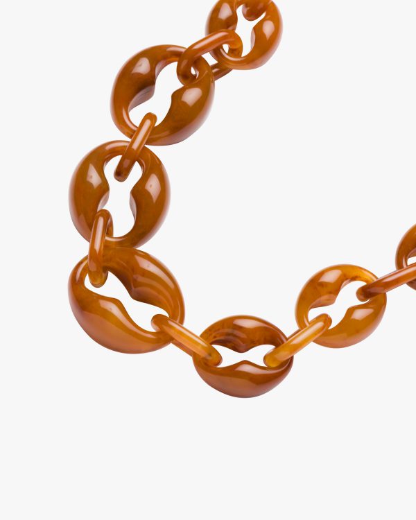 Caramel Tortoiseshell Plexiglass necklace - Image 3