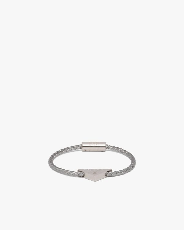 Chrome Braided nappa leather bracelet