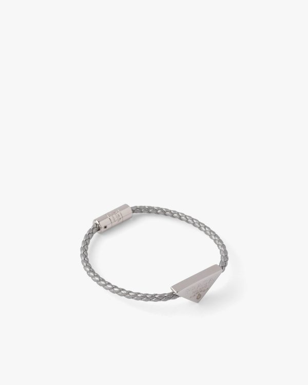 Chrome Braided nappa leather bracelet - Image 3