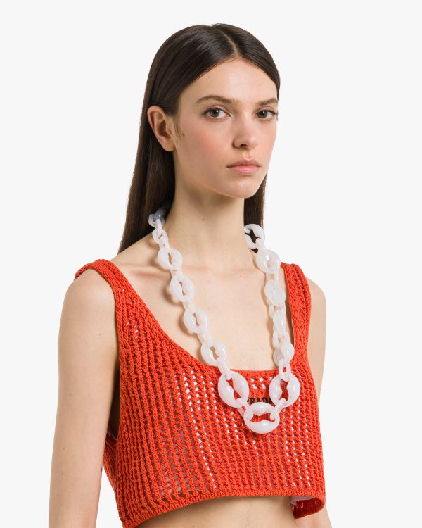 Cloudy Gray Plexiglass necklace - Image 2