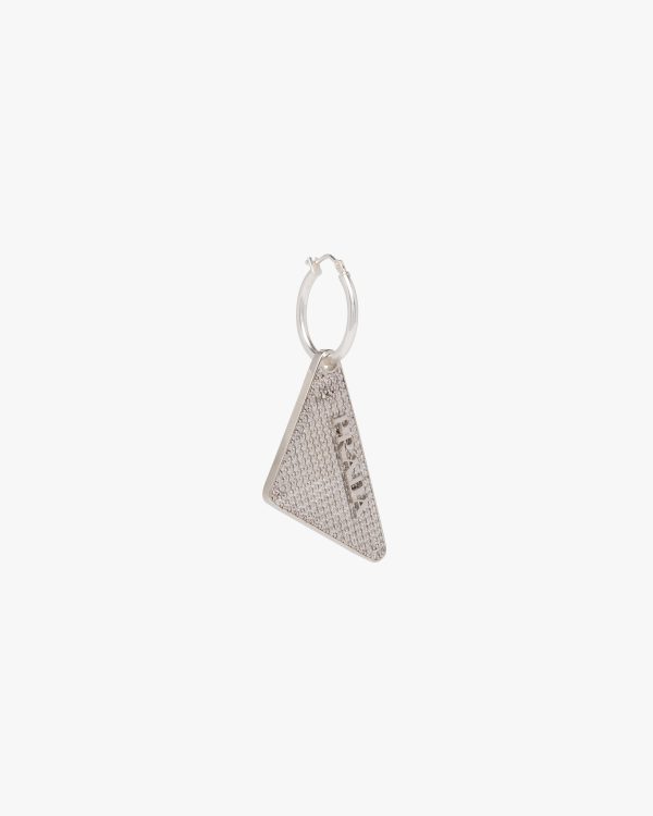 Crystal Crystal Logo Jewels left earring