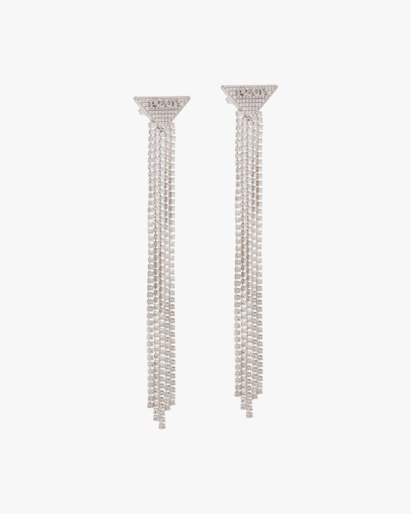 Crystal Crystal Logo Jewels zirconia earrings