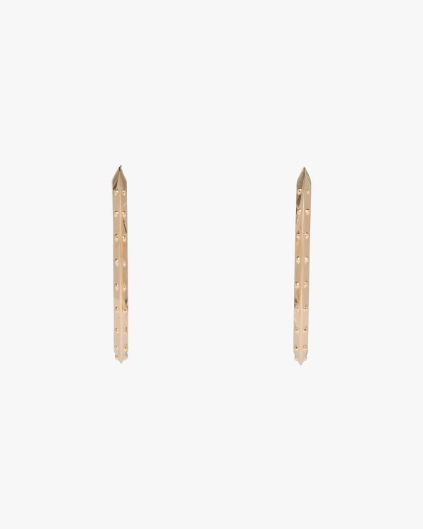 Gold Metal hoop earrings - Image 3