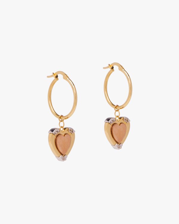 Gold Prada Fine Jewellery Heart earrings