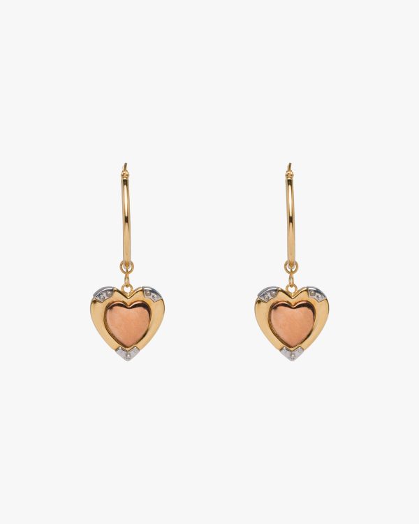 Gold Prada Fine Jewellery Heart earrings - Image 3