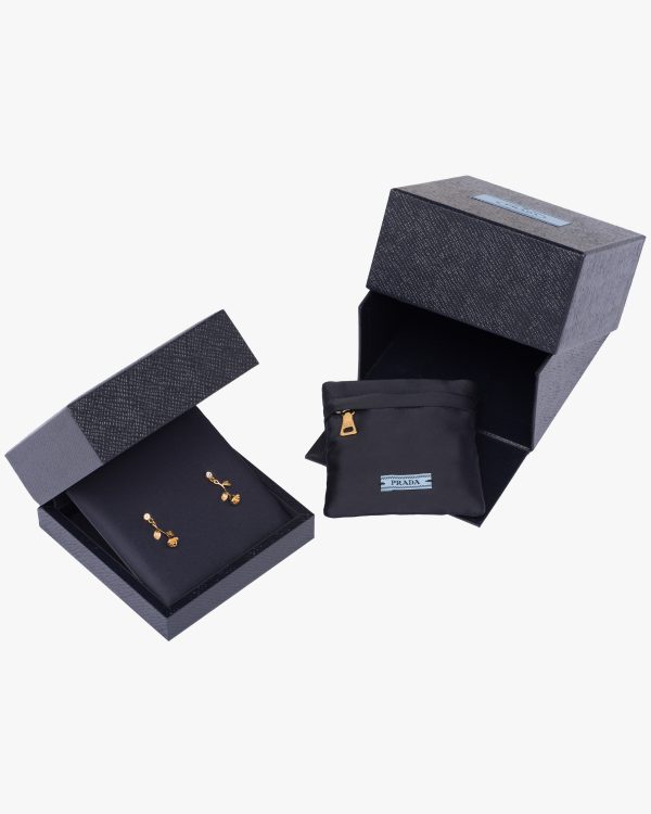 Gold Prada Fine Jewellery gold and diamond earrings - Image 2