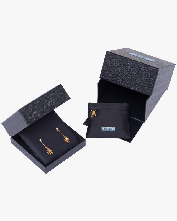 Gold Prada Fine Jewellery gold and diamond earrings - Image 2