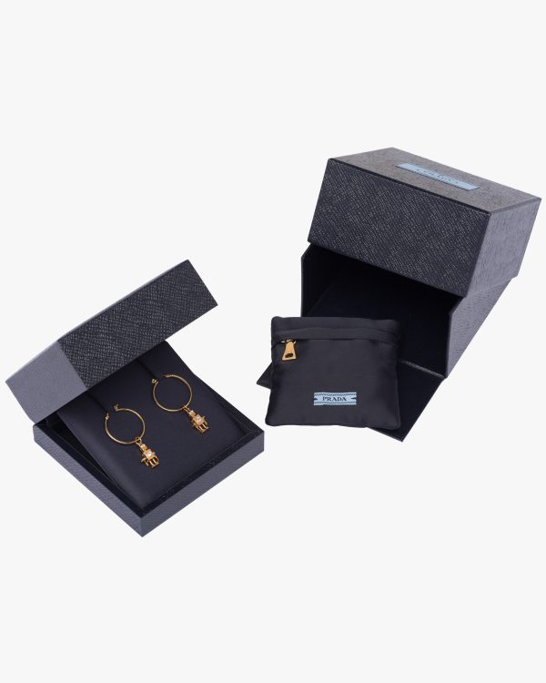 Gold Prada Fine Jewellery gold and diamond earrings - Image 2