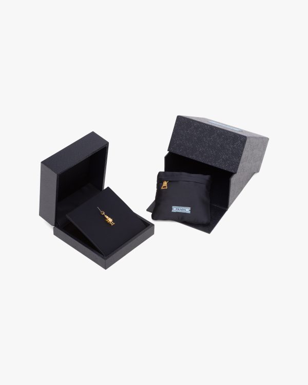 Gold Prada Fine Jewellery pendant with diamonds - Image 2