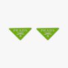 Lime Green Prada Symbole earrings - Image 3