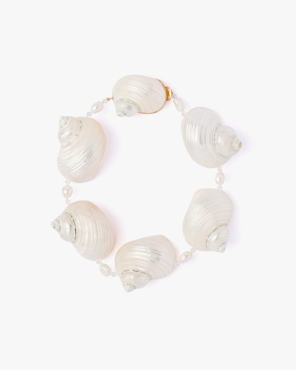 Pearl Gray Silver choker with shells