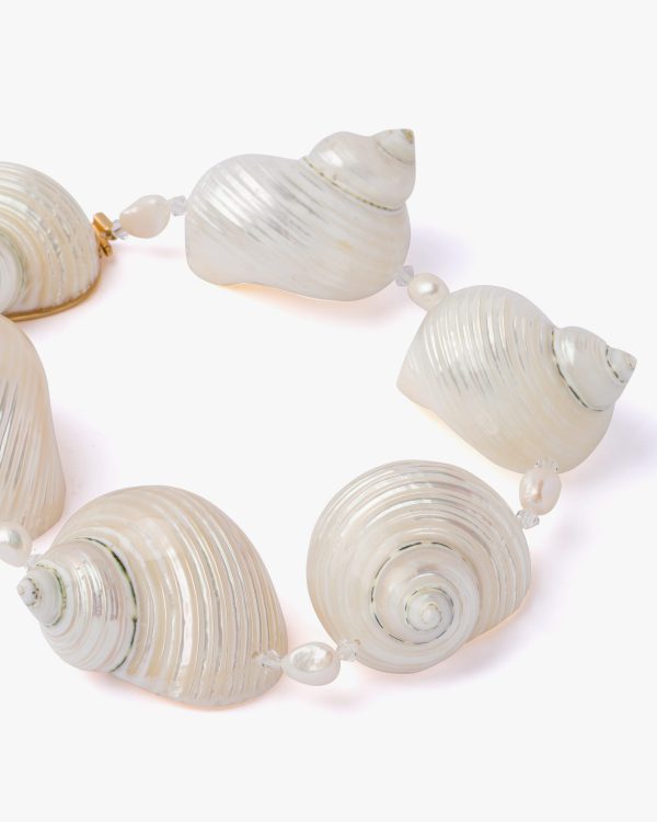 Pearl Gray Silver choker with shells - Image 3