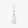 Pearl Gray Silver earrings with shells - Image 4