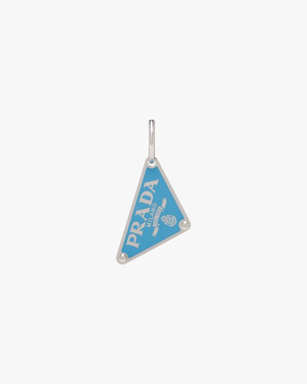 Periwinkle Blue Prada Symbole pendant left earring - Image 3