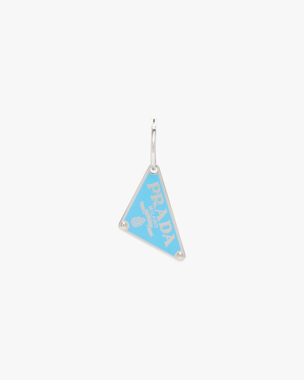 Periwinkle Blue Prada Symbole pendant right earring - Image 3