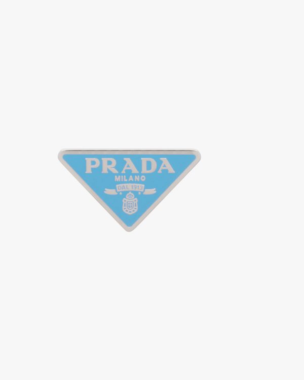 Periwinkle Blue Prada Symbole single left earring - Image 3