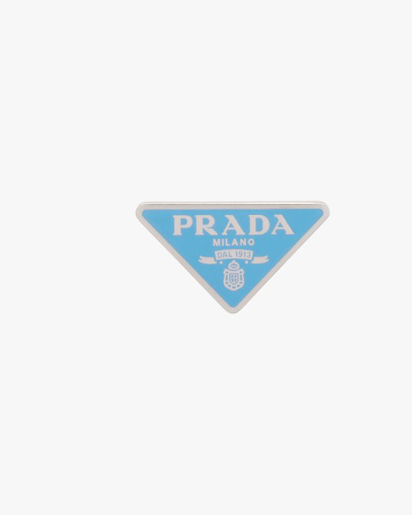 Periwinkle Blue Prada Symbole single right earring - Image 3
