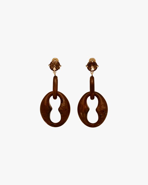 Rust Tortoiseshell Plexiglas earrings - Image 3