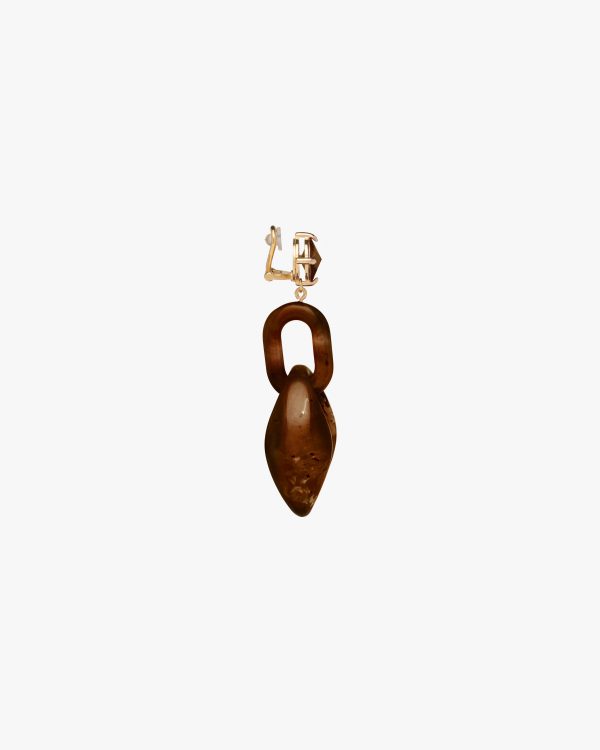 Rust Tortoiseshell Plexiglas earrings - Image 4