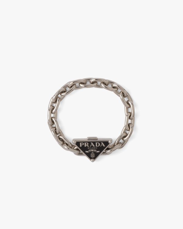 Silver Prada Symbole bracelet