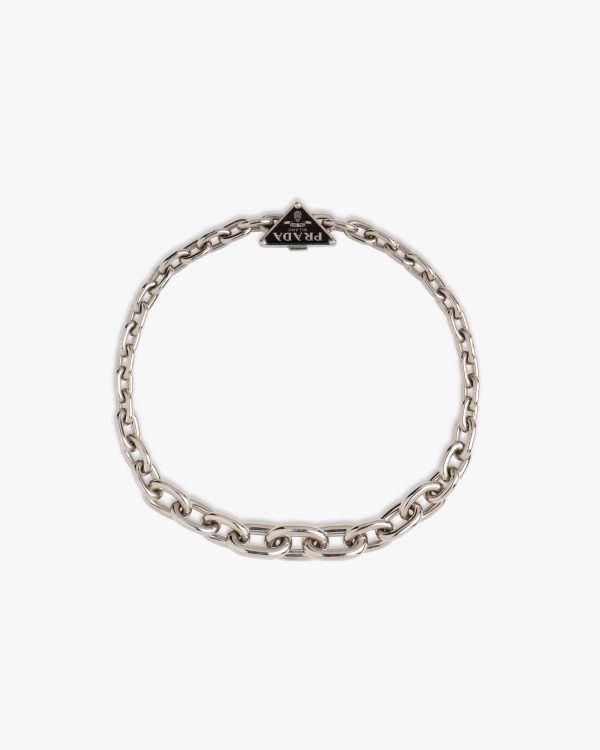 Silver Prada Symbole necklace