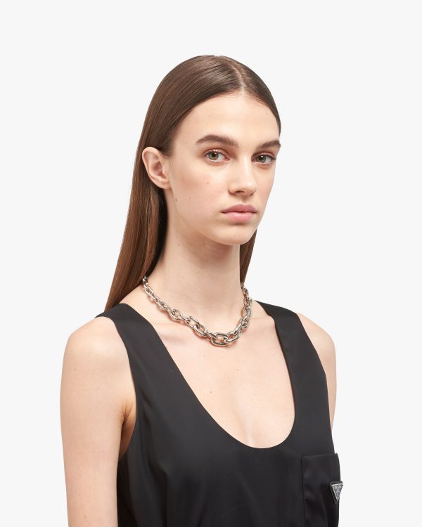 Silver Prada Symbole necklace - Image 2