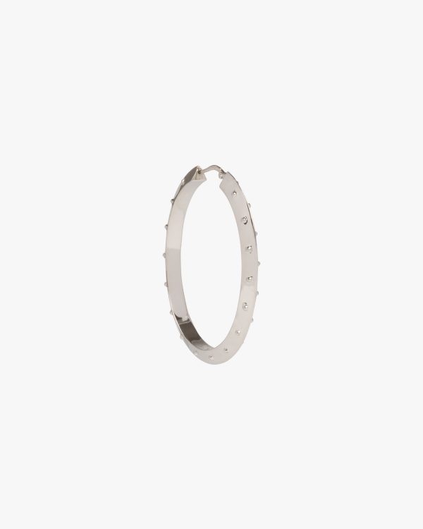 Steel Gray Metal hoop earrings