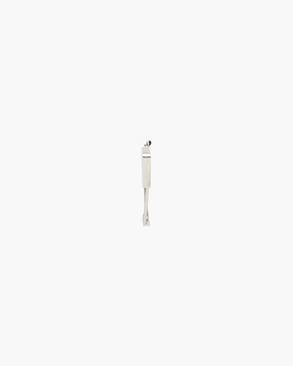 Steel/black Prada Symbole single earring - Image 3