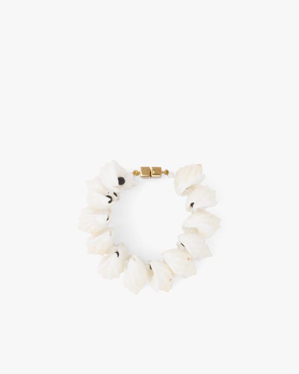 Tan Silver bracelet with shells