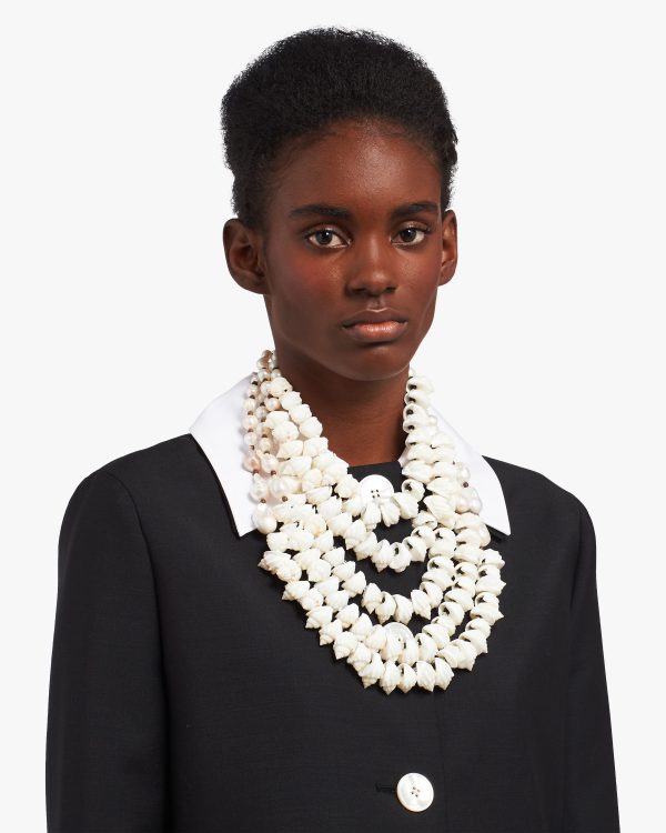 Tan Silver necklace with shells - Image 2