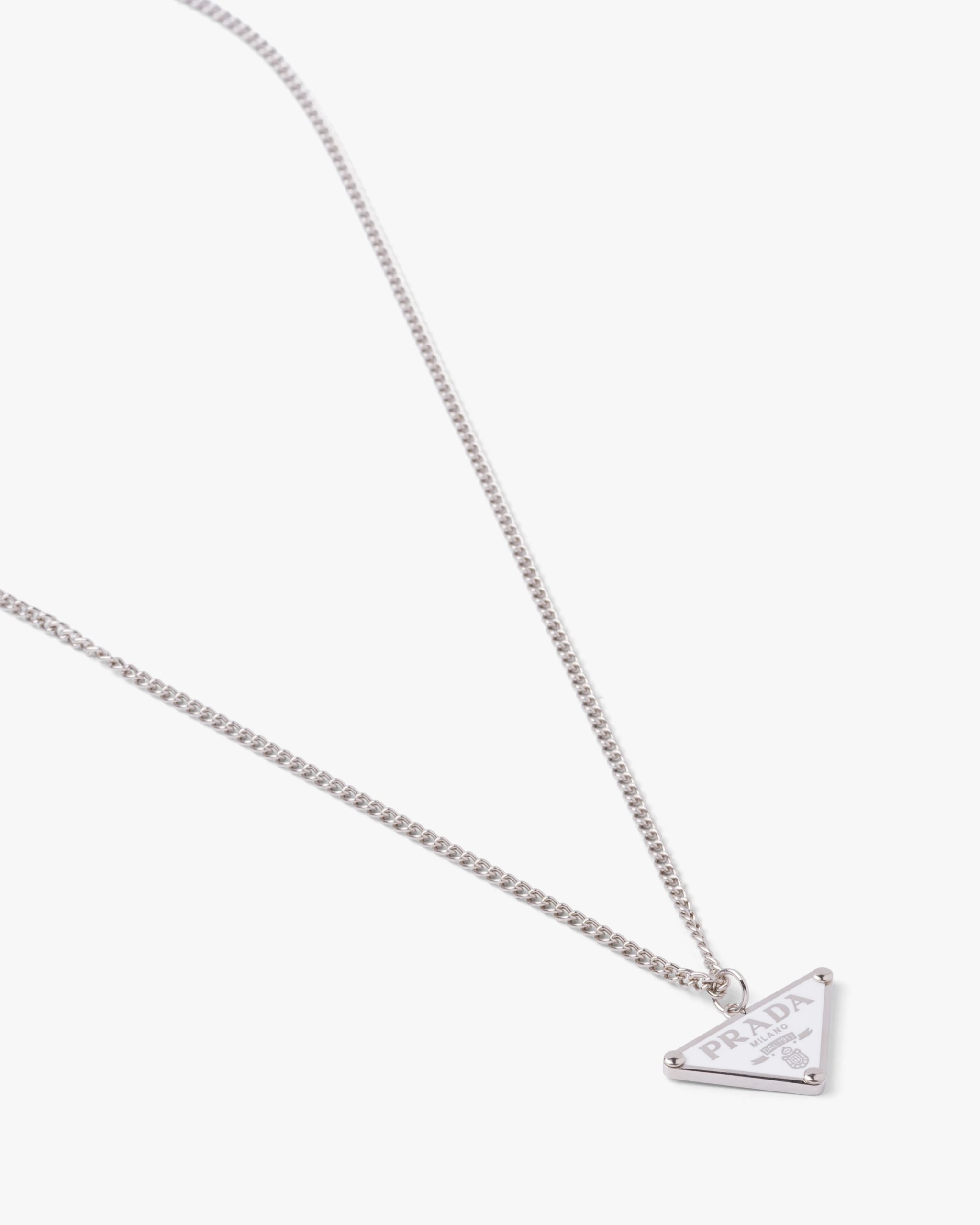 White Prada Symbole necklace - Fake Prada Store