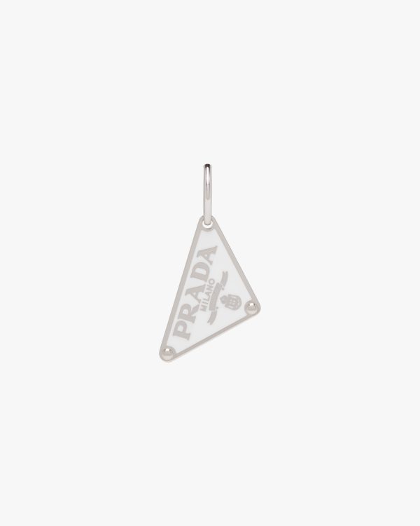 White Prada Symbole pendant left earring - Image 3