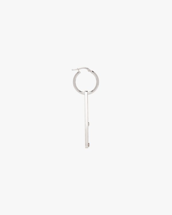 White Prada Symbole pendant left earring - Image 4