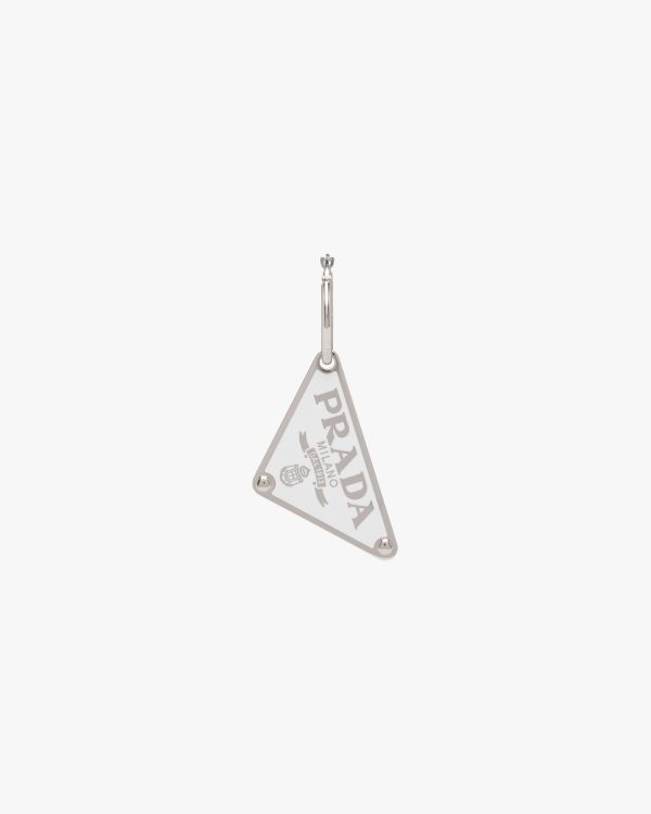 White Prada Symbole pendant right earring - Image 3