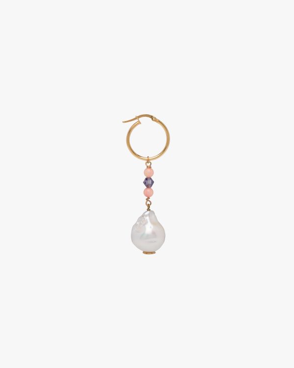 White/amethyst Prada Fine Jewellery gold and pearl earrings - Image 4