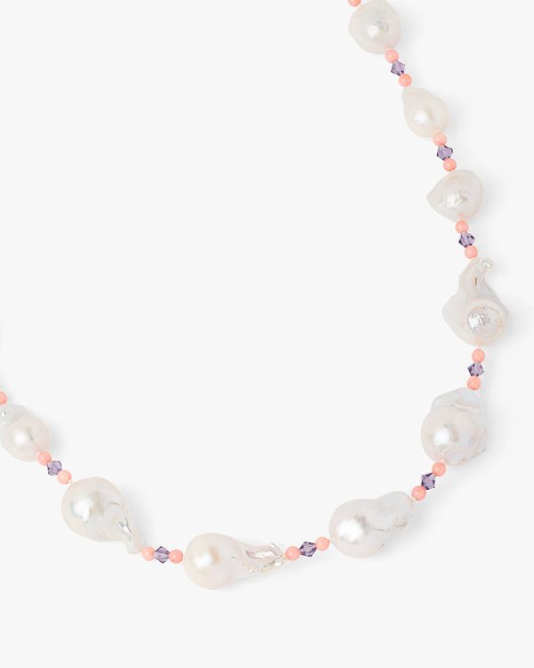 White/amethyst Prada Fine Jewellery gold and pearl necklace - Image 3