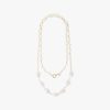 White/blue Topaz Prada Fine Jewellery gold and pearl necklace