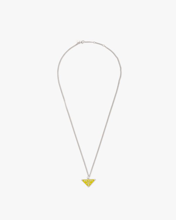 Yellow Prada Symbole necklace
