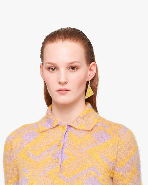 Yellow Prada Symbole pendant left earring - Image 2