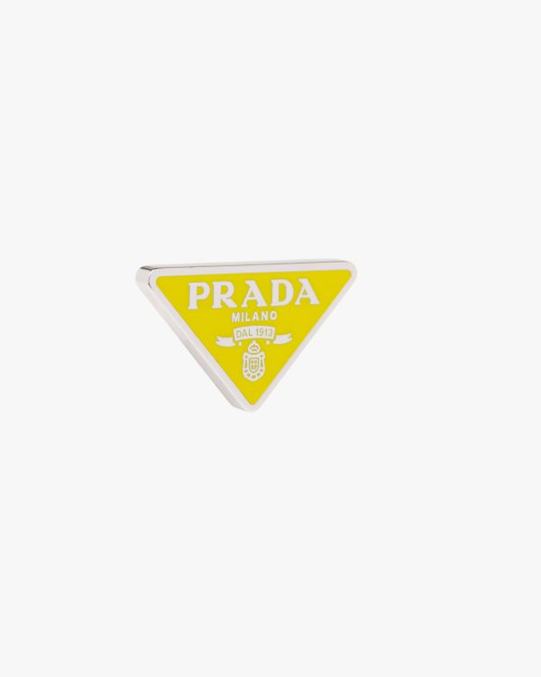 Yellow Prada Symbole single left earring