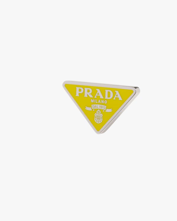 Yellow Prada Symbole single right earring