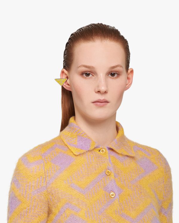 Yellow Prada Symbole single right earring - Image 2