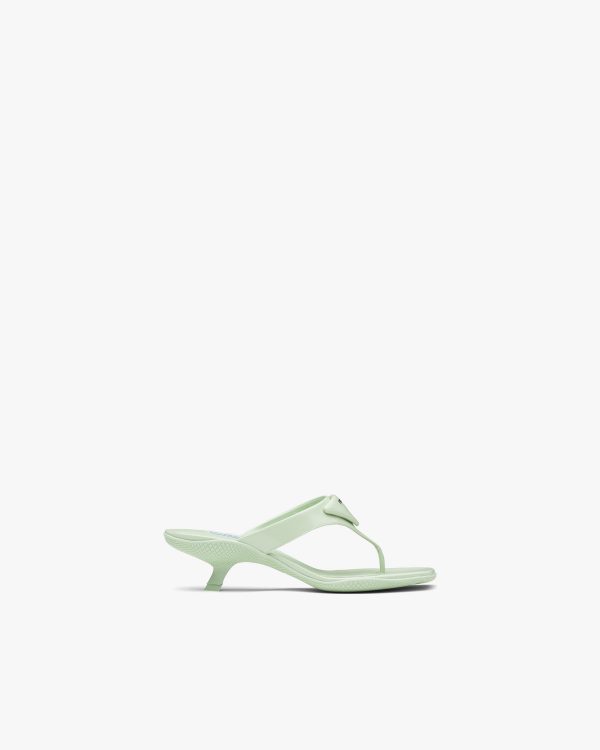 Aqua Brushed leather high-heeled thong sandals - Image 2