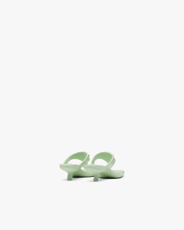 Aqua Brushed leather high-heeled thong sandals - Image 3