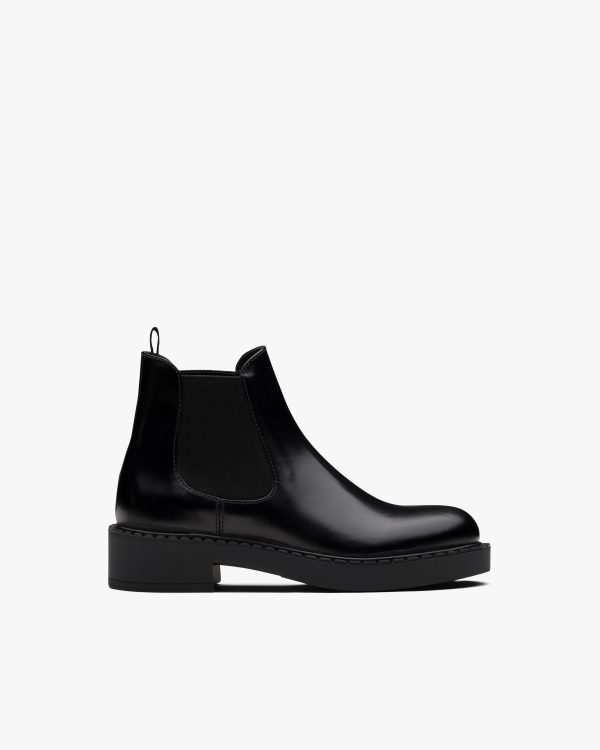 Black Brushed calf leather booties - Image 2