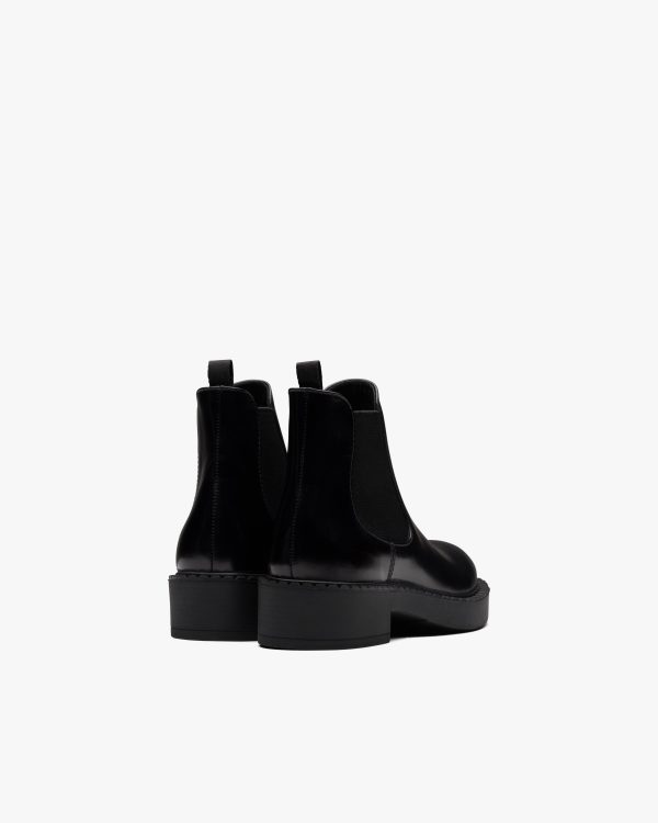 Black Brushed calf leather booties - Image 3
