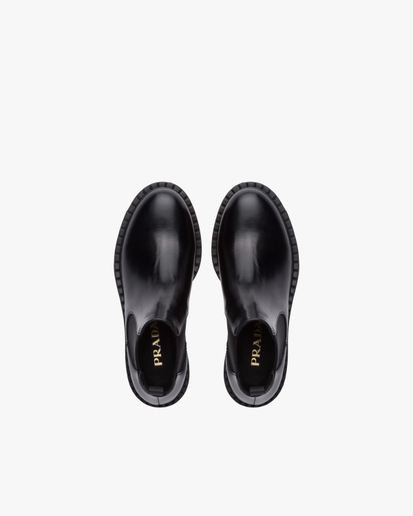 Black Brushed calf leather booties - Image 4